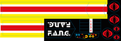 Cobra F.A.N.G. Stickers GI Joe Action Force
